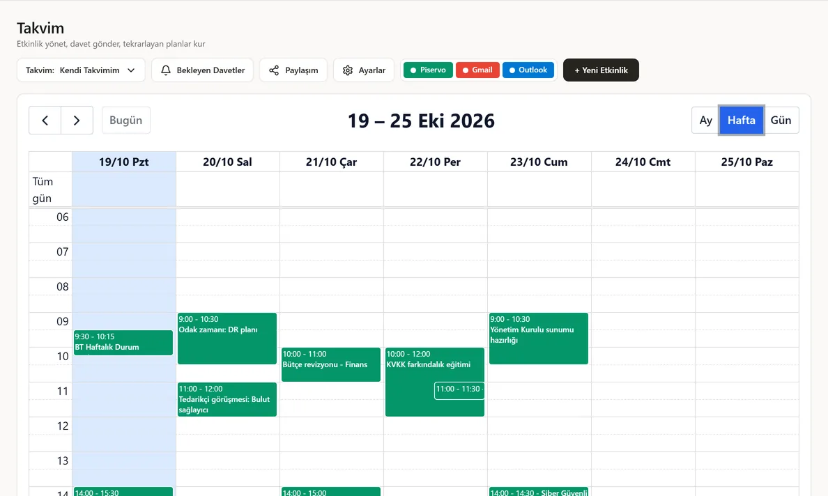 Calendar week view
